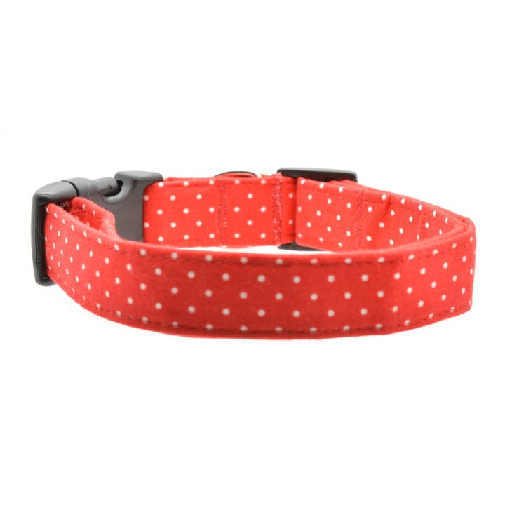 Red Pin Dot Collar for wholesale by Dog Collar World