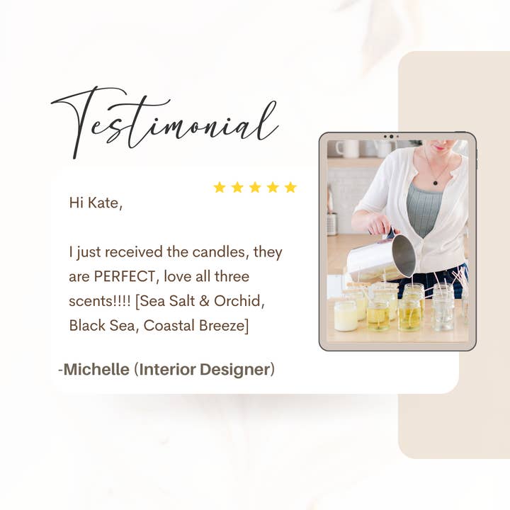 Scented Designs Candle Co - Wholesale Jar/Filled Candle - Coastal Breeze Soy Candle - 7oz Signature Jar7