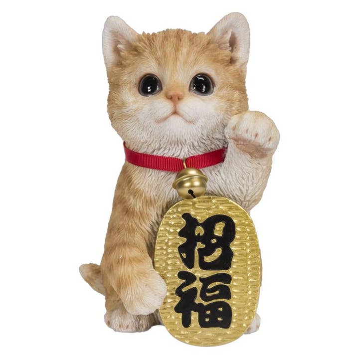 Figurine Maneki Neko Lucky Cat de 6,5 pouces de haut pour la vente par Melange Marche