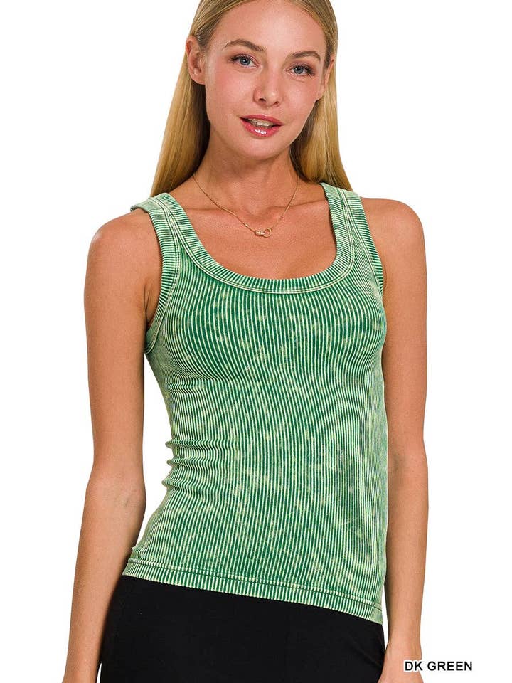 Vanilla Monkey - Vendita all'ingrosso Top in maglia - Donna - Canotta senza cuciture a costine lavata con scollo a 2 vie10