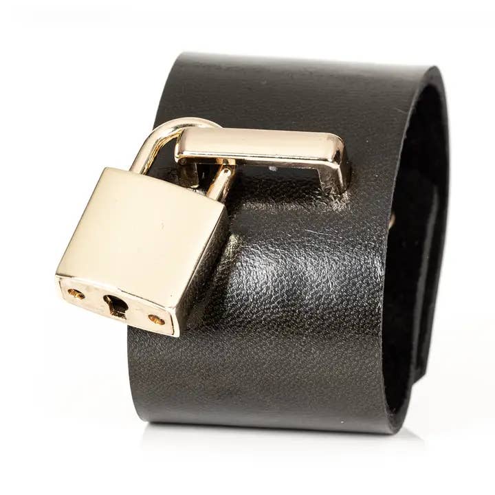 Bracciale in Pelle con Lucchetto per la vendita all'ingrosso da parte di The Dark