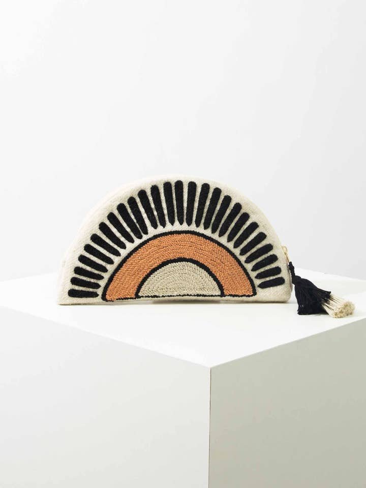 Hand-Embroidered 'Daybreak' Clutch for wholesale by Noonday