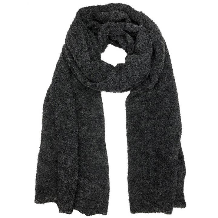 Charcoal Ultra Plush Alpaca Scarf for wholesale by SLATE + SALT