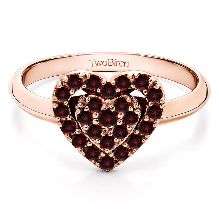 10k Gold with Rubies Promise Ring RB0-PR-0161-RG-F for wholesale by TwoBirch