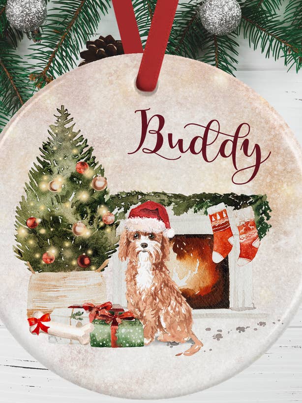 Cavapoo Christmas Decoration for wholesale by WagATudeTags
