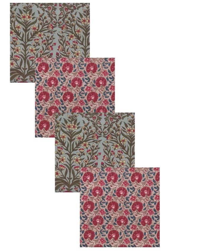 Curiosity - Wholesale Dinner & Cloth Napkin - Handcrafted 100% Cotton Block Print Cloth Napkin – Set of 421