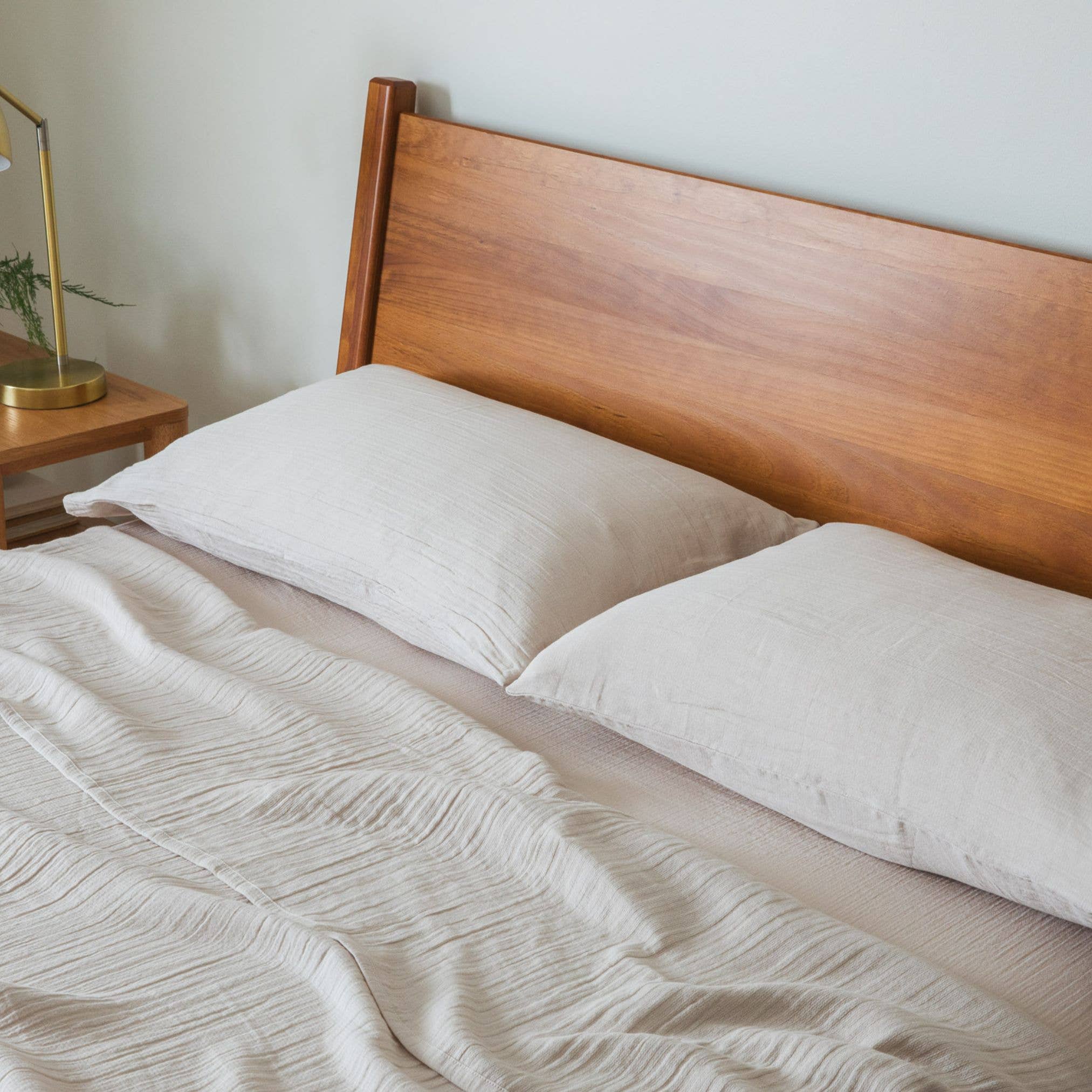 Crane Home - Wholesale Flat Sheet - Calm Crinkled Comfort Flat Cotton Sheet (Fog Gray)3