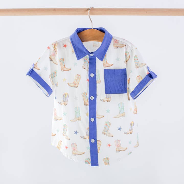 Camisa casual con botones Giddy Up para venta al por mayor de Nola Tawk