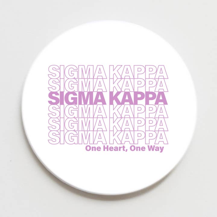 Sigma Kappa Greek Thank You Button - 2.25 inch for wholesale by Good Vibez Collegiate