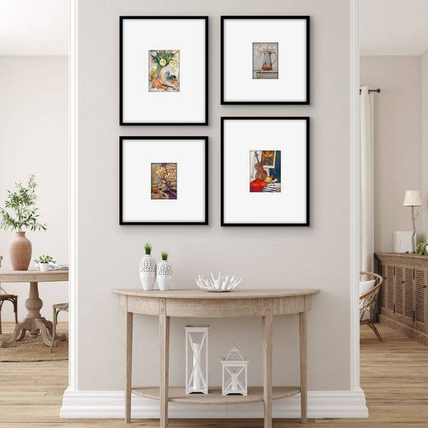 Black Set of 4 Picture Frames Gallery Wall - (2) 16x20, (2) 16x16 for wholesale on Faire2