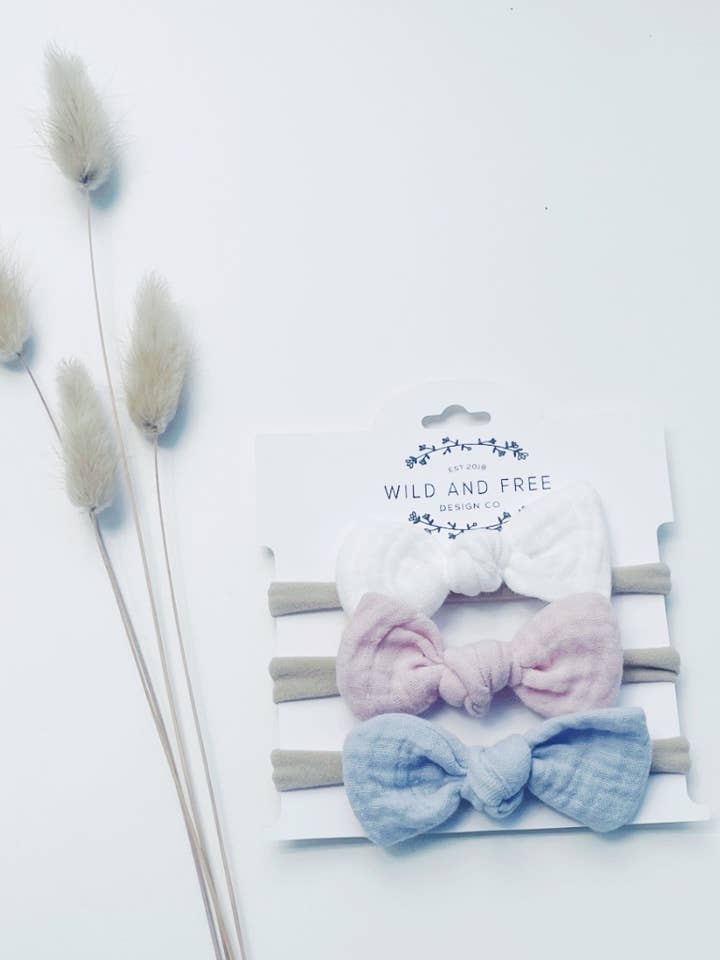 Pastel geknoopte strikset voor wholesale door Wild and Free Design Co.