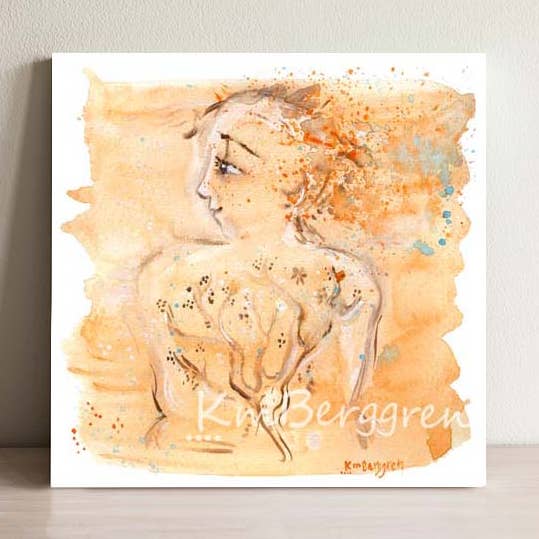 Still Growing - Woman With Tree Growing On Back Art Print for wholesale by Katie m. Berggren art & design, LLC
