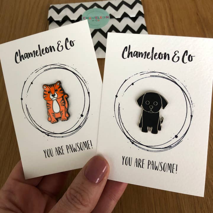 "You Are Pawsome" Positive Pin for wholesale by Chameleon & Co