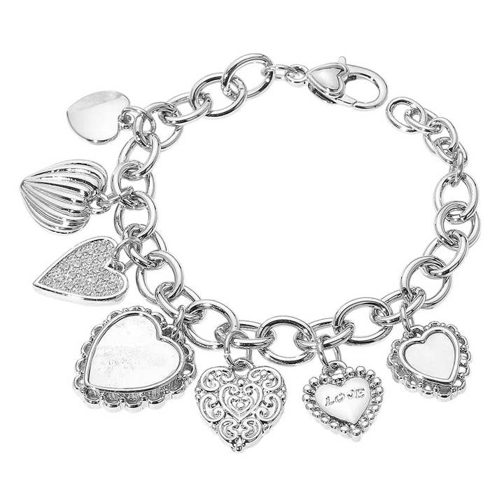 Sensibling Corp. - Vendita all'ingrosso Braccialetto con ciondolo/pendente - Bracciale con ciondolo a cuore in madreperla e zirconi placcato oro 14K3