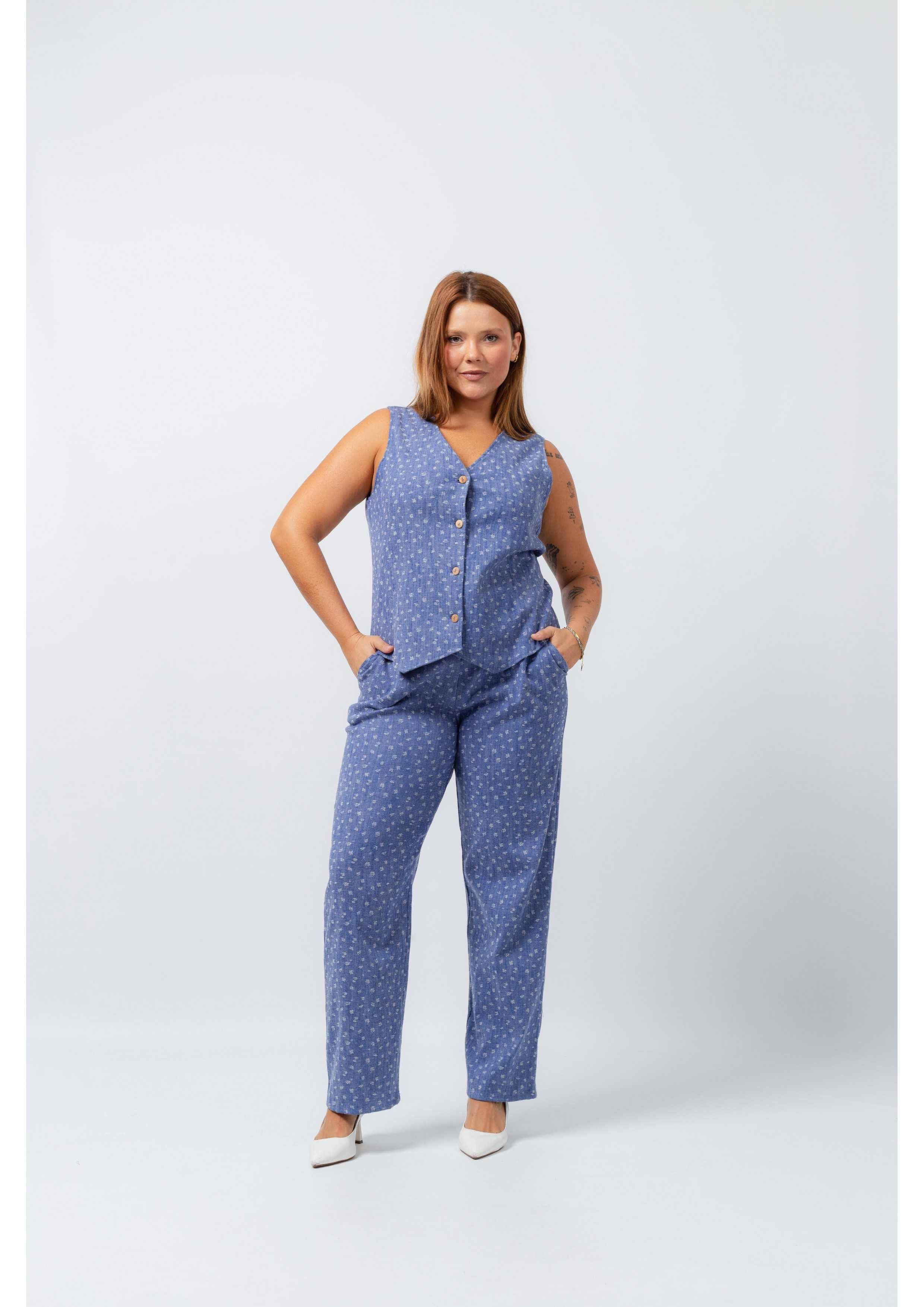 Teresa Cardoso Oliveira - Wholesale Pants - Women's - 253041 - Denim pants with dots Spring Summer Collection Plus Sizes1