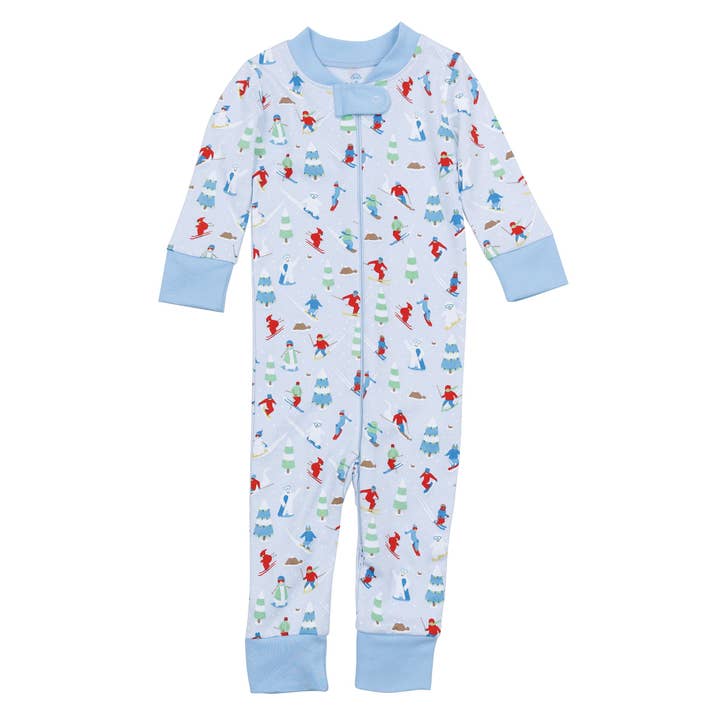 Pijama con Cremallera Ski Buddies - Azul Claro para venta al por mayor de Magnolia Baby