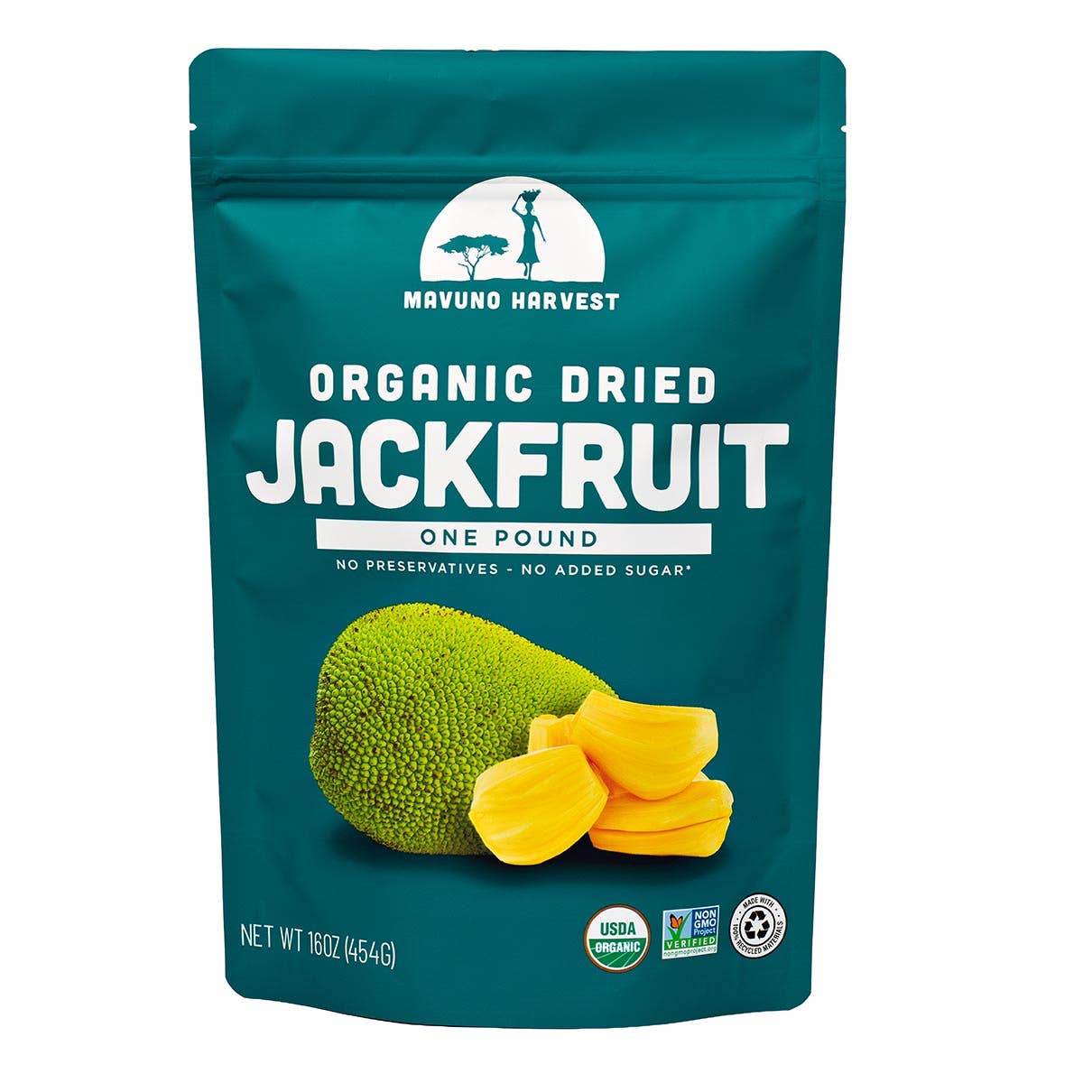 Mavuno Harvest Organics - Wholesale Dried/Dehydrated Fruit - Organic Dried Jackfruit, 6-pack case5