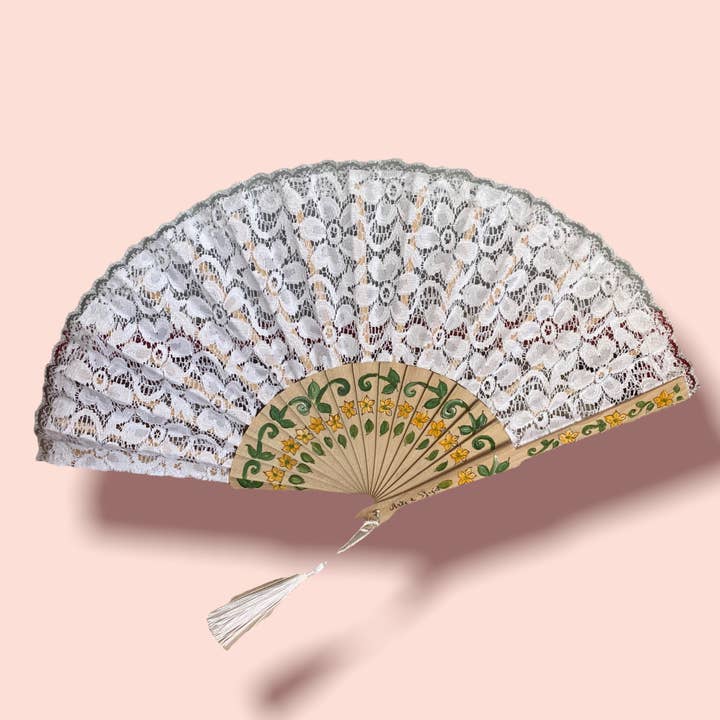 Arte e sfizio - Wholesale Handheld Folding Fan - Hand painted lace fans13