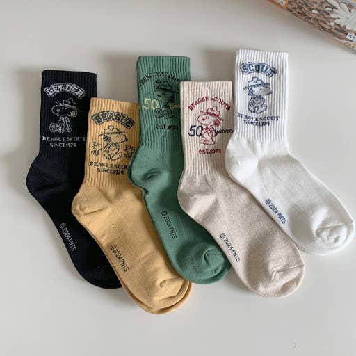 K-Wonderland - Wholesale Sokken - Uniseks - Peanuts Snoopy Scout 50e Jubileum enkelsokken9