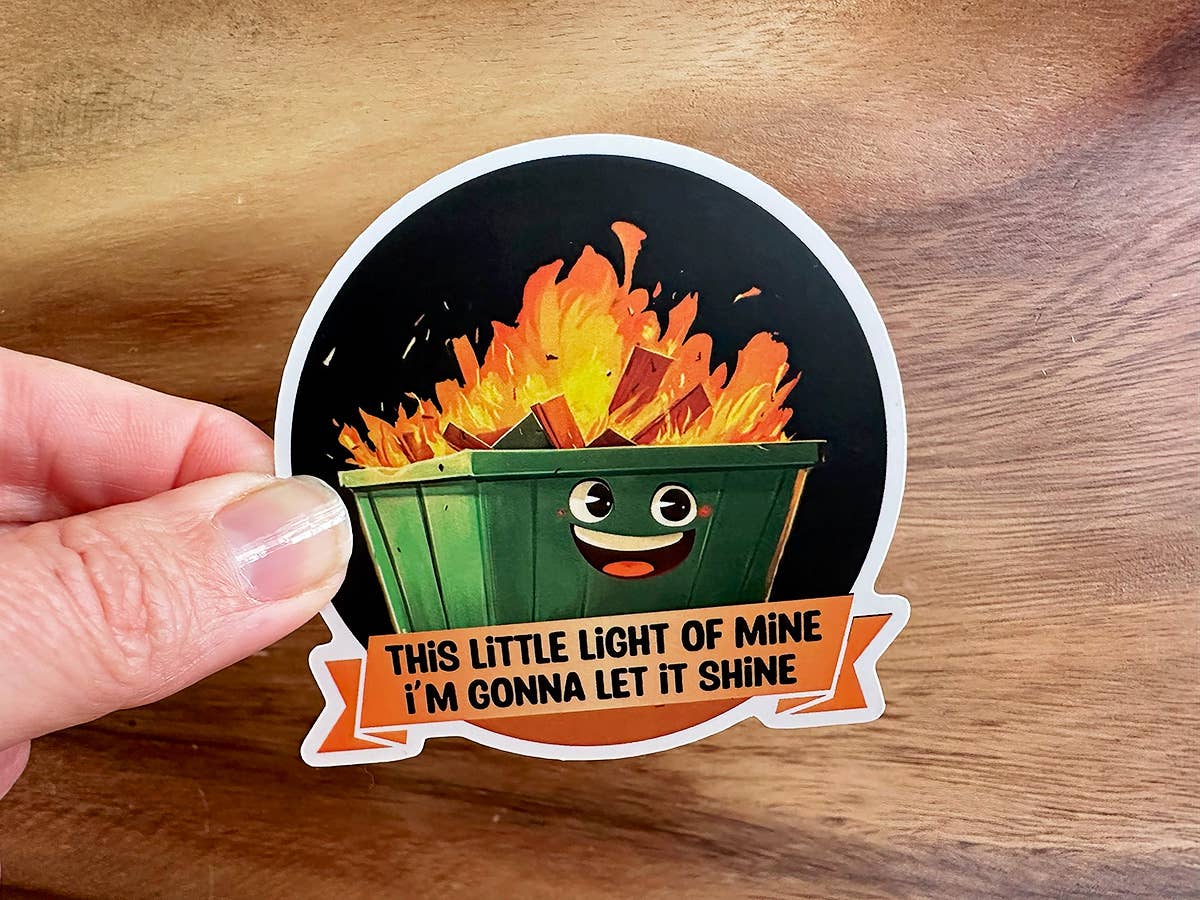 Missional Merch - Wholesale Sticker - Dit kleine licht van mij | Vuilnisbakbrand | Grappige sticker