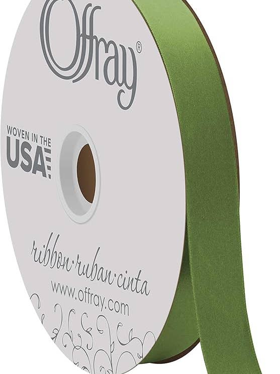 Double-Face Satin Leaf 7/8" x 100 Yards for wholesale by Berwick Offray Ribbon