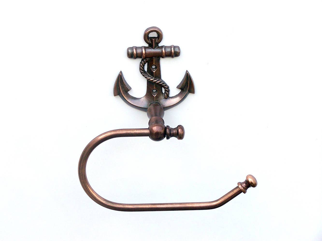 Hampton Nautical - Wholesale Towel Holder/Hanger - Antique Copper Anchor Hand Towel Holder 10"