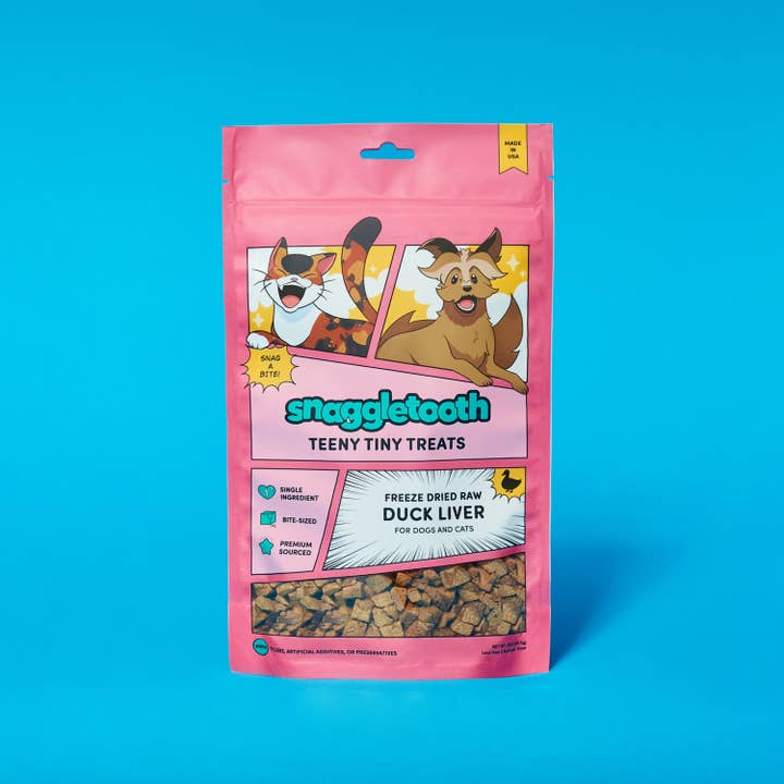 Snaggletooth Pets - Wholesale Pet Treats - Dog - Duck Liver - Freeze Dried Raw Teeny Tiny Treats6