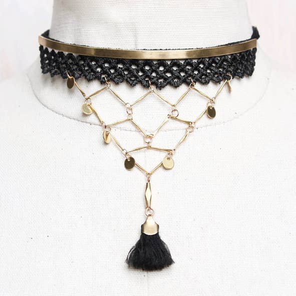 This Ilk - Wholesale Choker/Collar - Crisscross Choker Necklace0