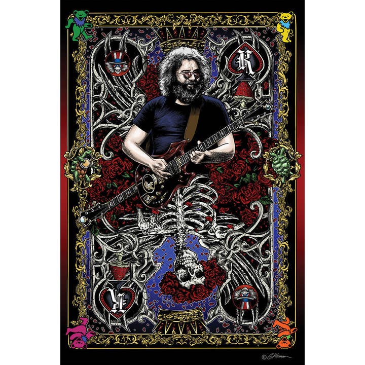 Scorpio Posters - Wholesale Poster - Jerry Garcia Playing Card Poster - 24" X 36"
