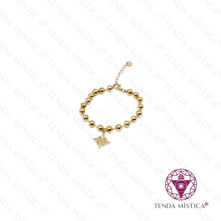 Guld Häxknut Armband i Stål för wholesale av Tenda Mística