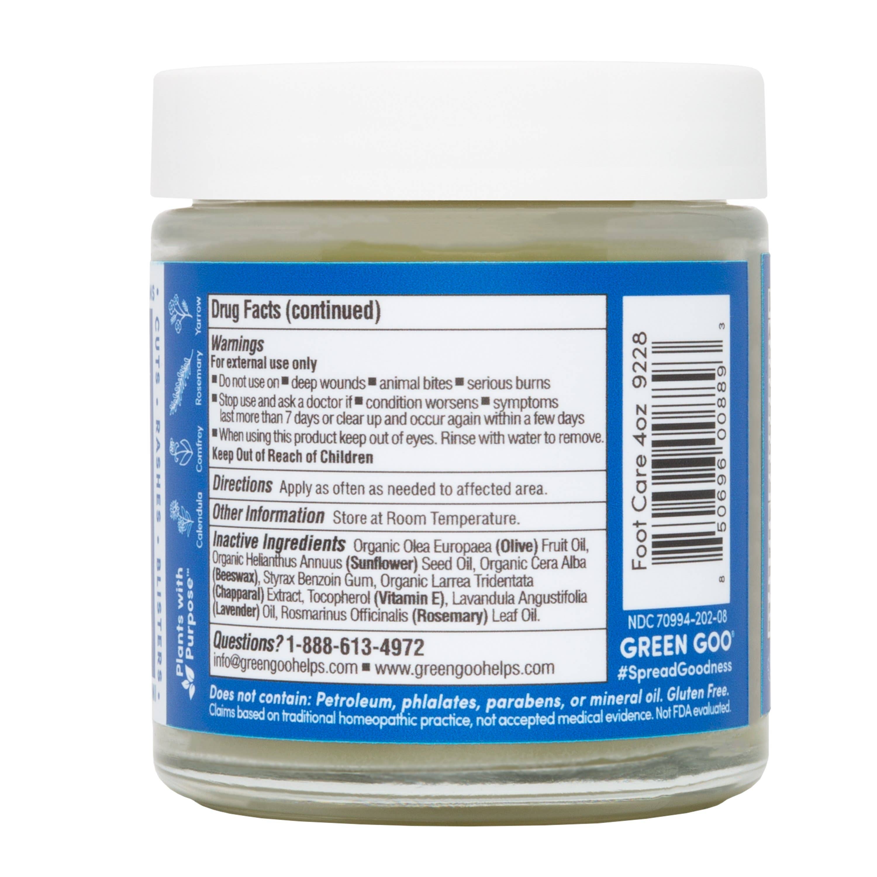 Green Goo by Sierra Sage Herbs - Wholesale Healing Salve/Balm/Cream - Foot Care Jar1