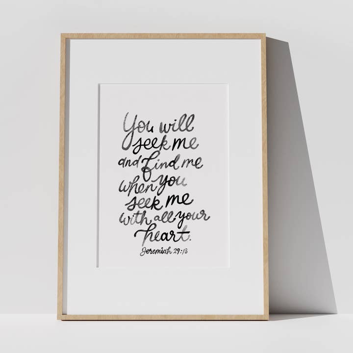 EverElling - Wholesale Art Print - Seek Me With All Your Heart Print1