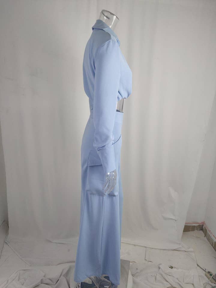 Lily Clothing - Wholesale Top & Pant Set (NOT Loungewear) - Women's - SOLID COLOR TEMPERAMENT COMMUTER FASHION SET16