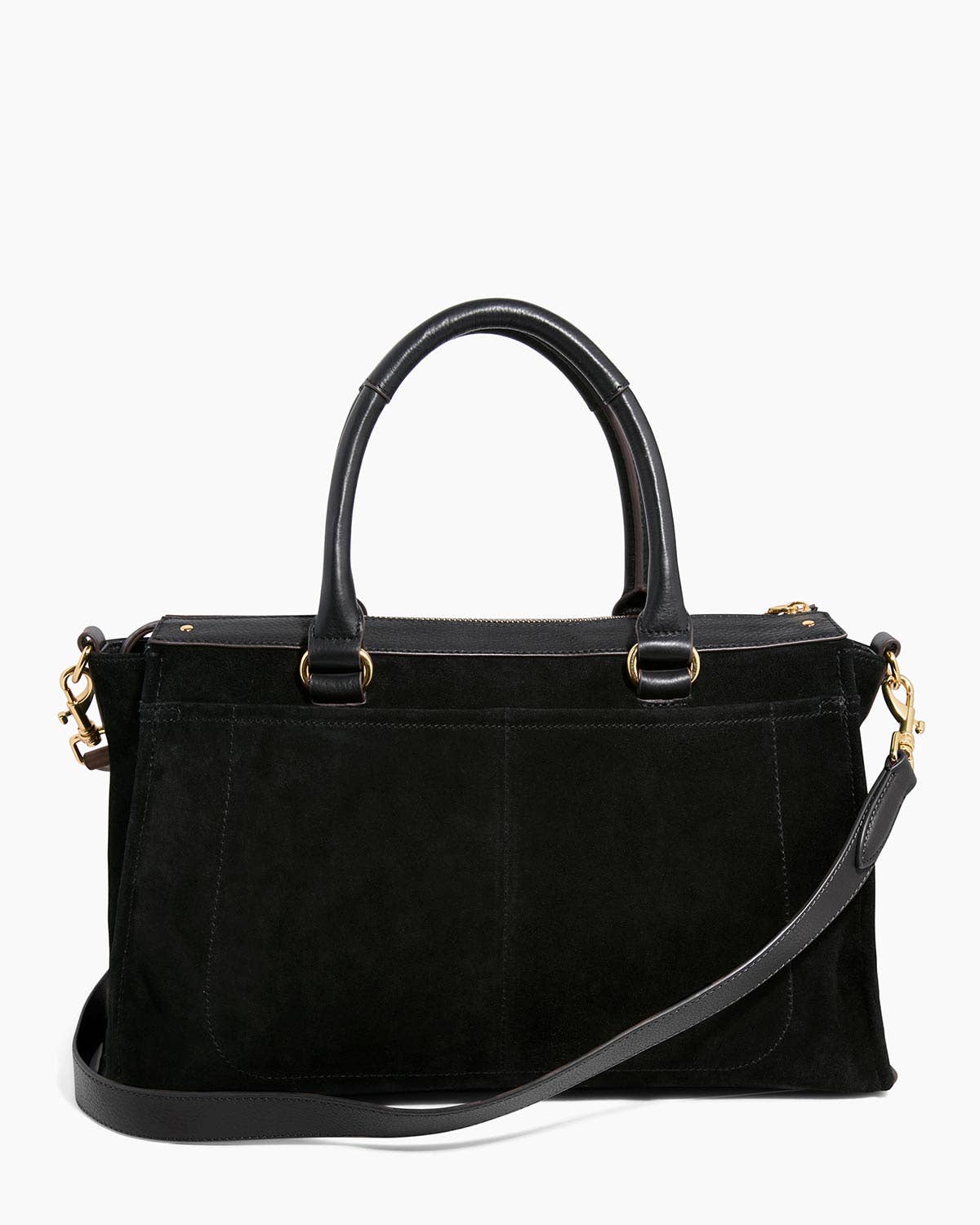 Black Suede Amour Satchel for wholesale on Faire5