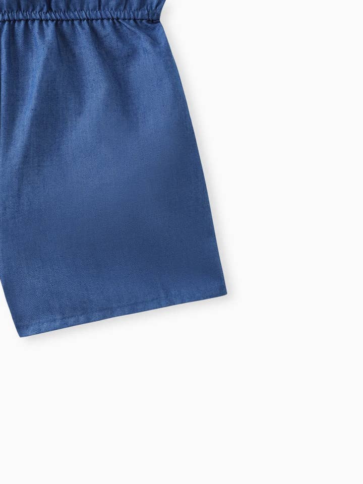 DENIMBLUE Toddler Girl Slop Denim Jumpsuit for wholesale on Faire
