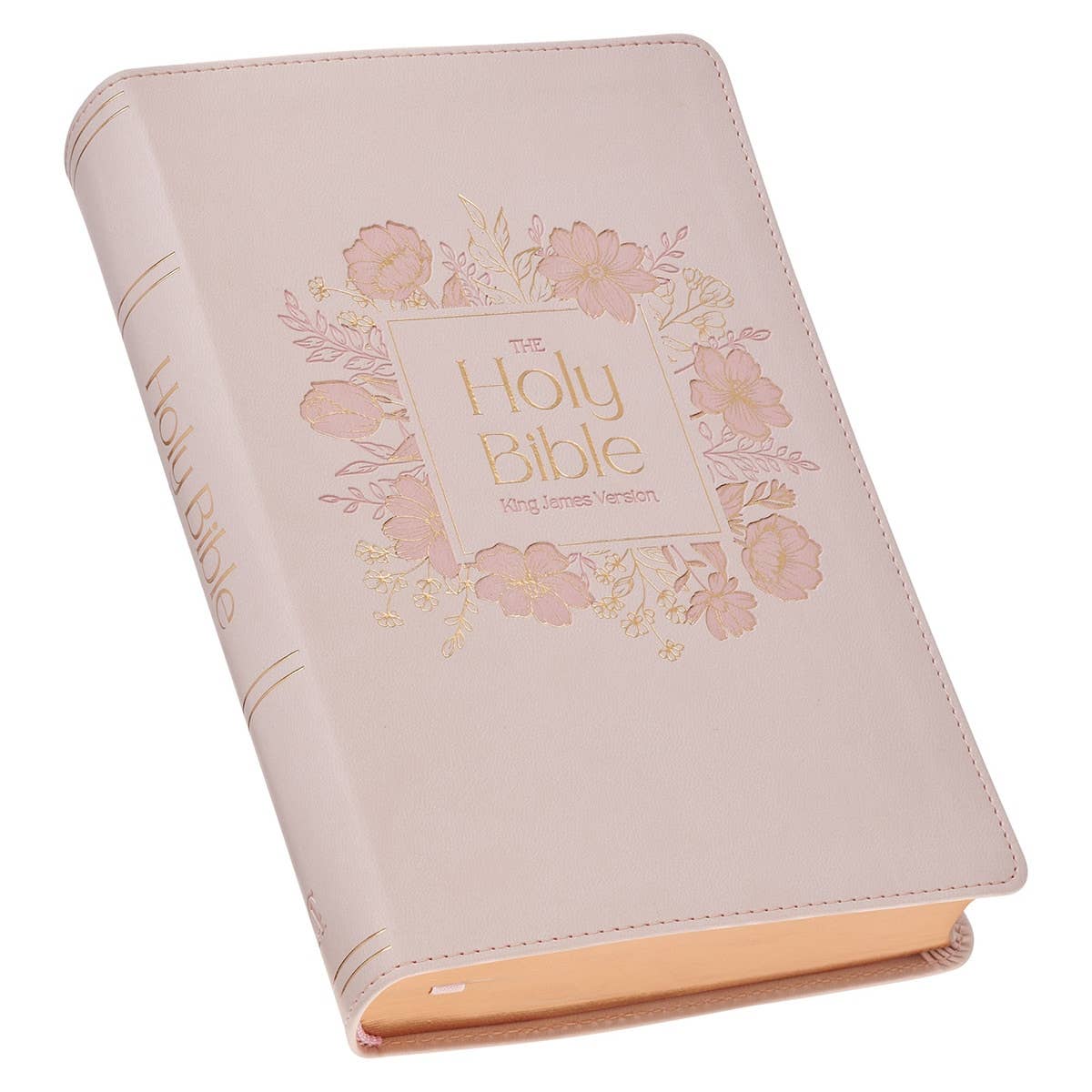 Christian Art Gifts - Wholesale Display Book - KJV Bible Giant Print Standard-size Faux Leather, Pink 20252
