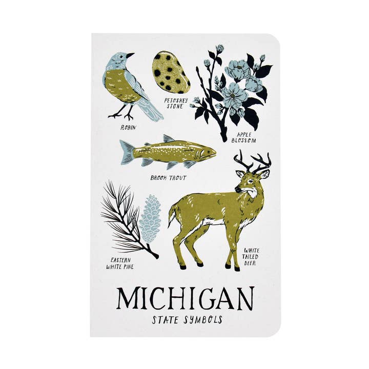 City Bird – Großhandel Notizbücher – Notizbuch der Staatssymbole von Michigan0