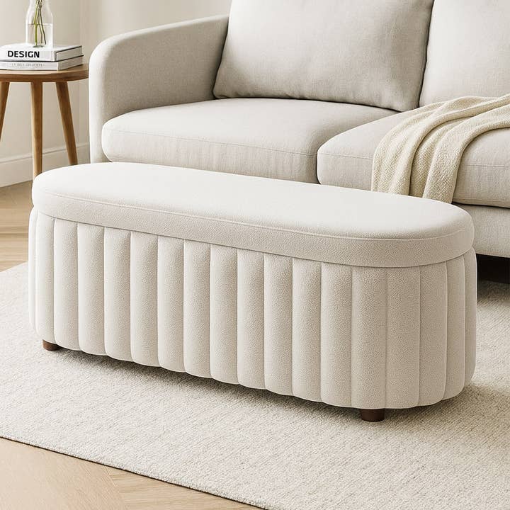 Upholstered Storage Bench Bed Bench Storage Ottoman for wholesale by VIVZONE