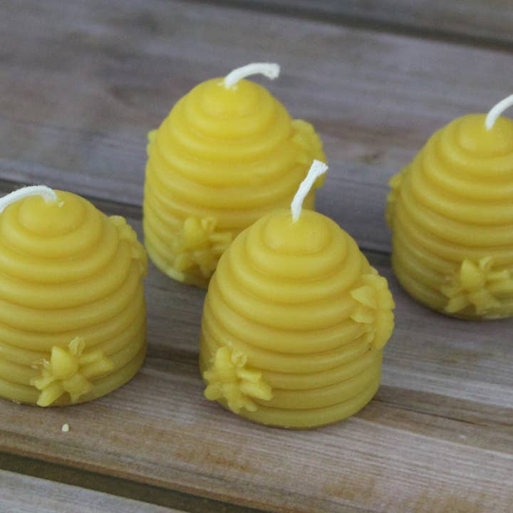 Happy Honey Bee Co. - Wholesale Gift bag set/pack - Pure Beeswax Bee Skep Candle Gift Set1