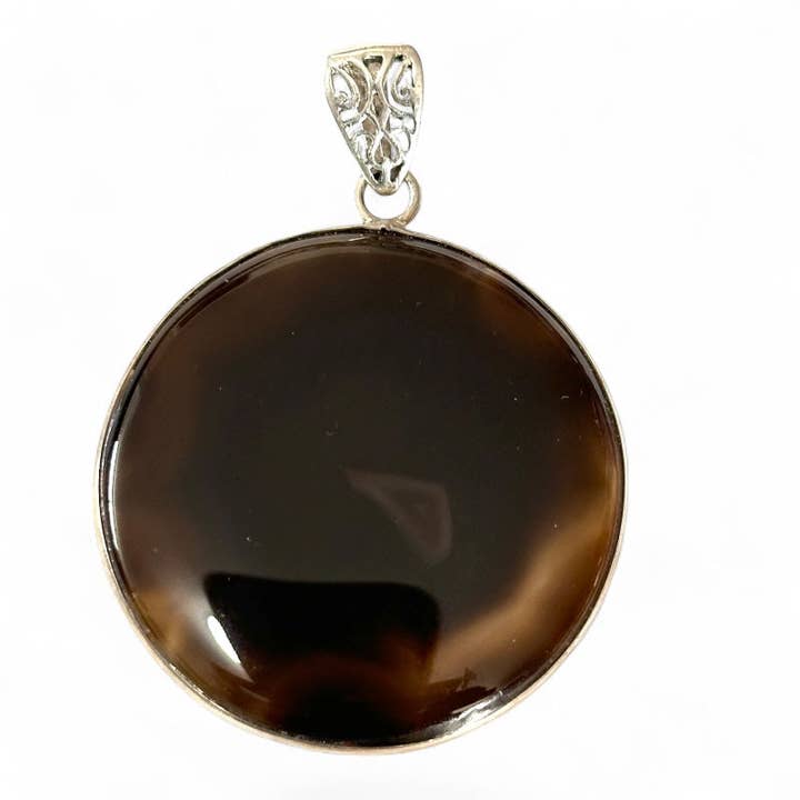 Ciondolo agata naturale Brasile AA+ argento 925 per la vendita all'ingrosso da parte di La Boîte à Cailloux