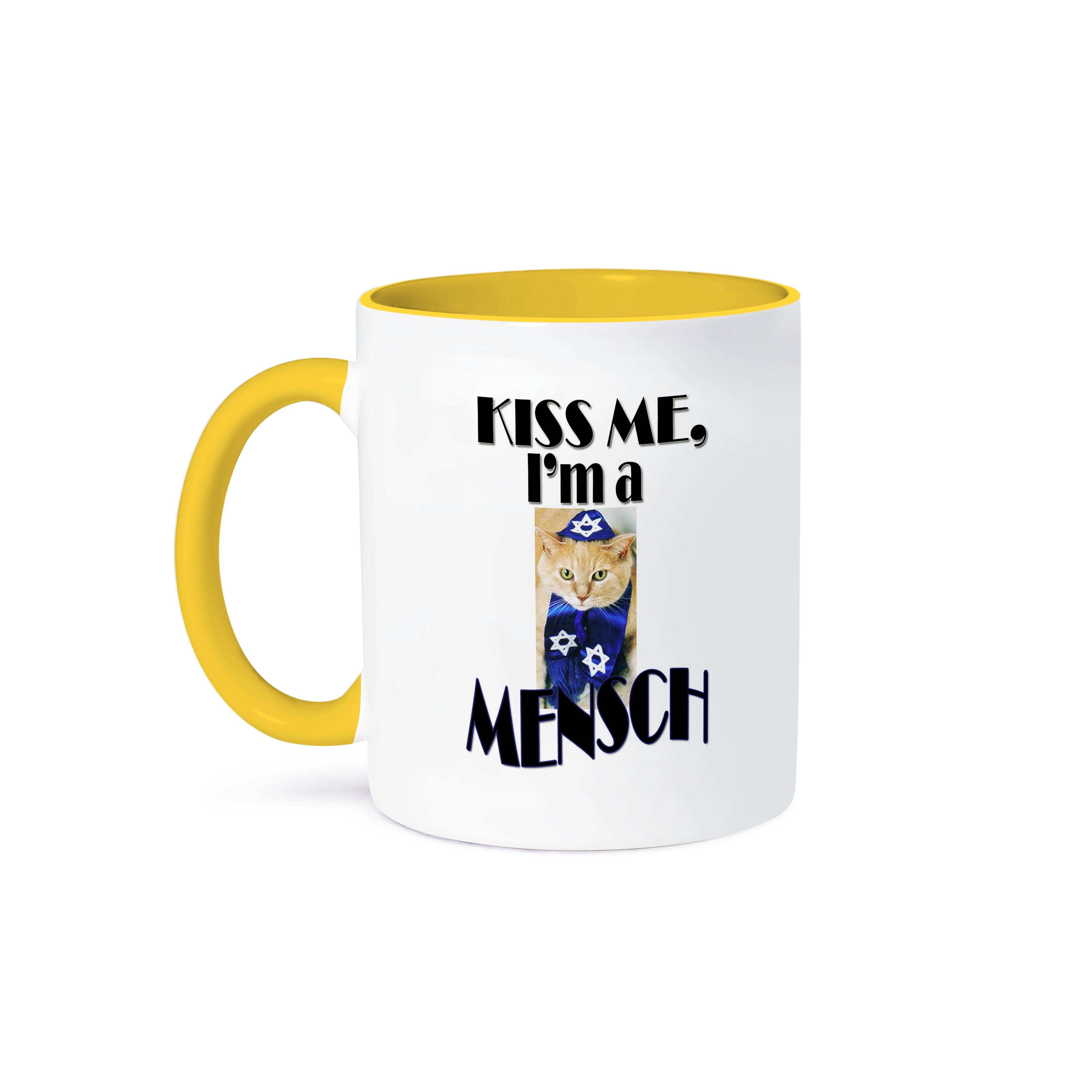3dRose - Wholesale Coffee Mug - 3dRose, Kiss me, Im a mensch. Cat., Mug0