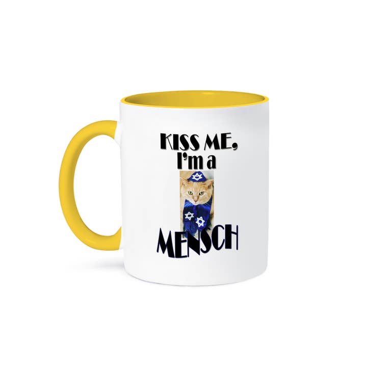 3dRose - Wholesale Coffee Mug - 3dRose, Kiss me, Im a mensch. Cat., Mug
