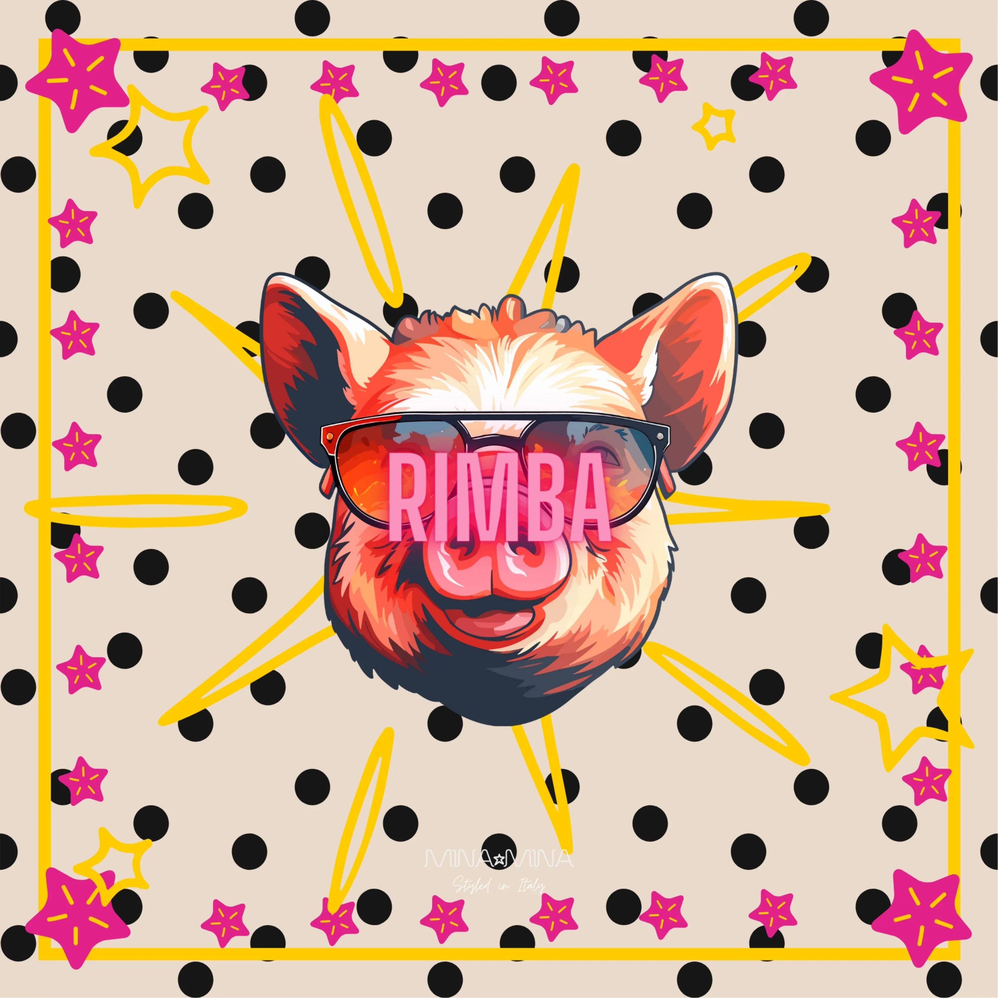 MINA MINA - Vente Écharpe – femme - THE RIMBA PIGLET - Foulard en soie 100 %3