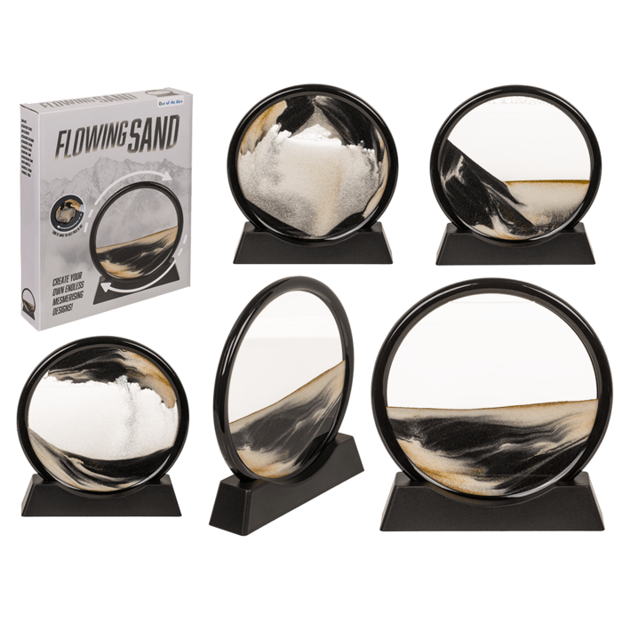 Out of the blue KG – Engroshandel Bordpynt – Sanddekoration i plastisk ramme med glas, 17,5 x 17,5 x 0,5 cm0