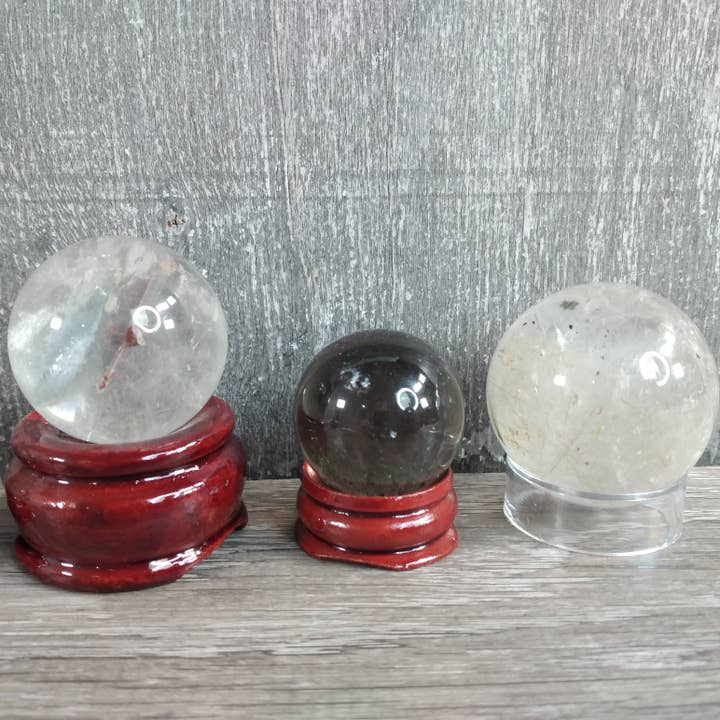 Keystone Crystals - Wholesale Spiritual Stone/Crystal - Tanzania Rutile & Garden Quartz Sphere 1 LB Lot
