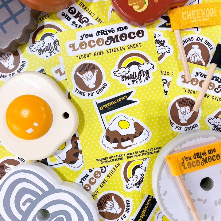 Small Fry Kauai - Vendita all'ingrosso Adesivo - Bambini e neonati - Foglio adesivo in vinile LOCO MOCO Hawaii1