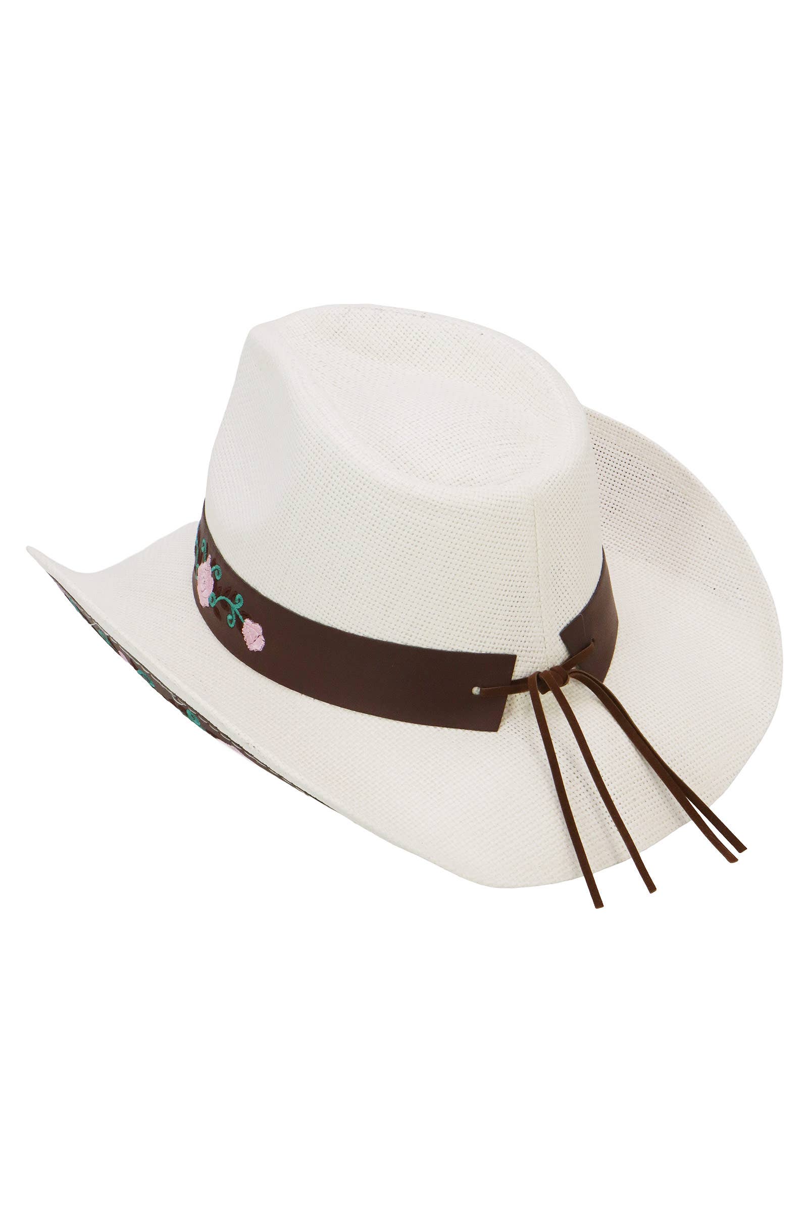 Cap Zone - Wholesale Cowboy Hat - Women's - Pink Rose Concho Belt Embroidered Cowgirl Hat10