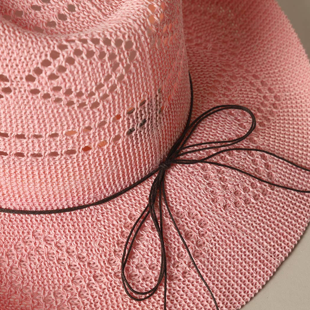 Fashion City - Wholesale Straw Hat - Women's - Eco-Friendly Woven Cowboy Panama Adjustable Sun Hat14