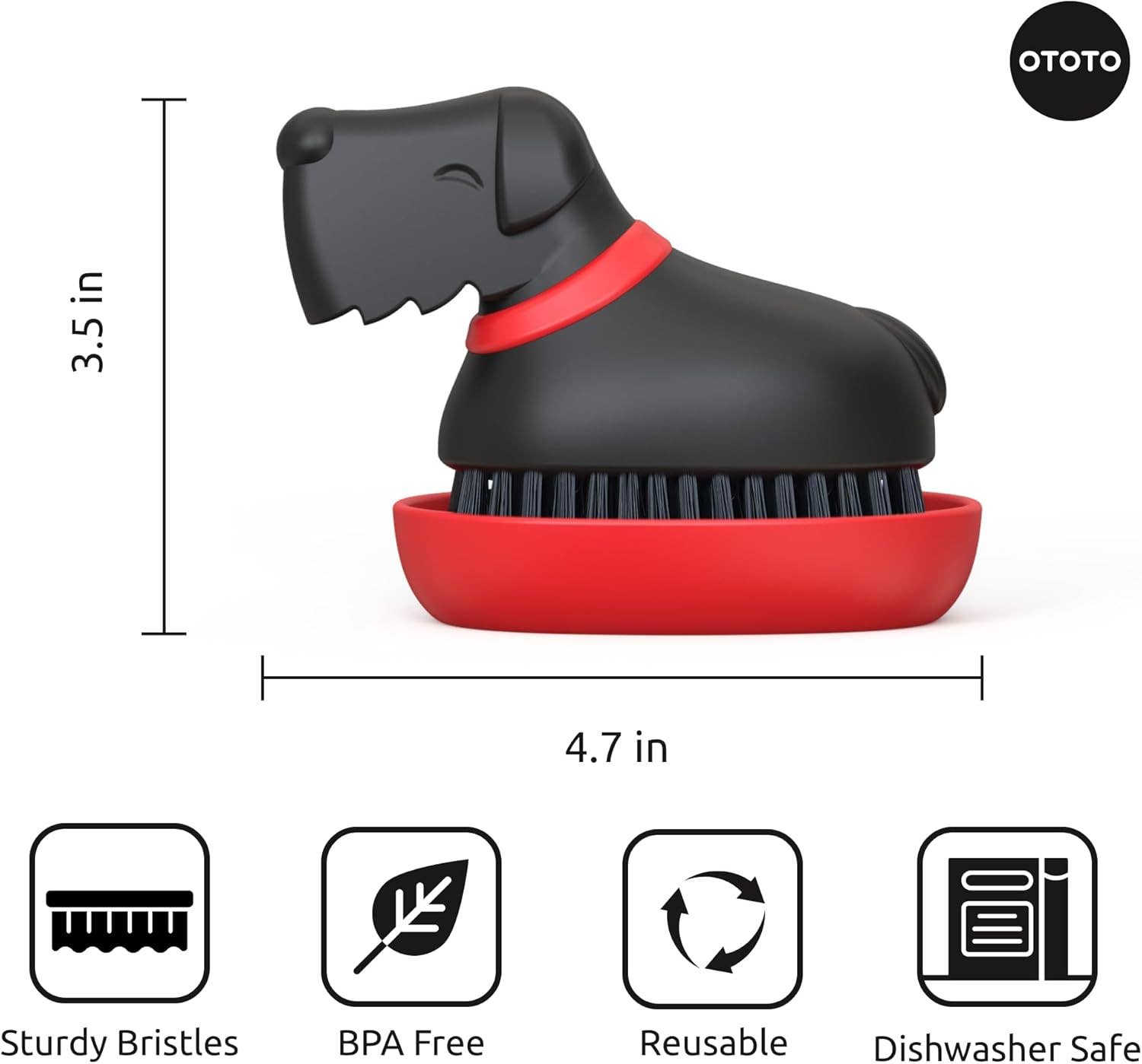 OTOTO - Wholesale Cleaning Brush - NEW Oscar Dog Dish Brush - Kitchen Accessories & Gifts8