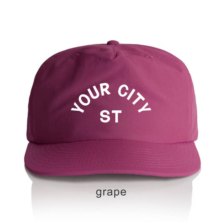 Endless August Supply Co. - Vente Casquette à visière plate – unisexe - Chapeau en nylon personnalisé Arch City | Chapeau avec nom | Chapeau de ville28